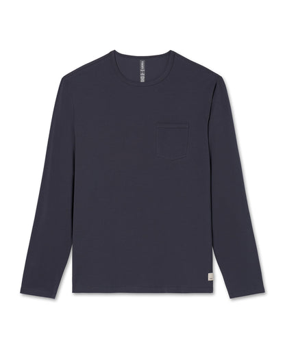 Long Sleeve Men's Feather Tee Navy | Vuori for sale