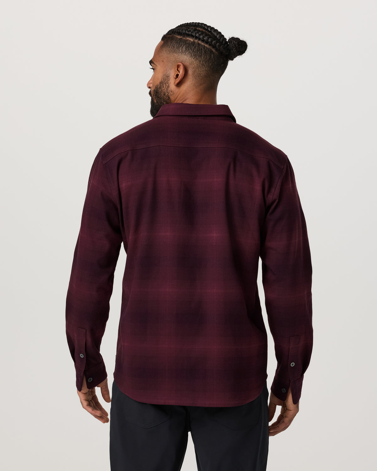 Long Sleeve Flannel Button Down Men's Raisin Shirt | Vuori online