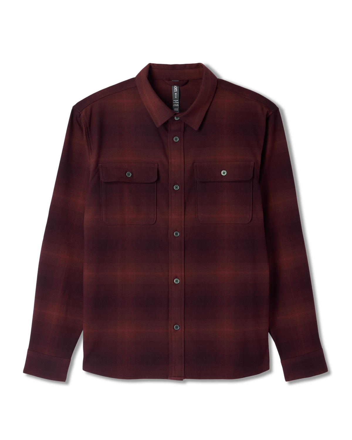 Long Sleeve Flannel Button Down Men's Raisin Shirt | Vuori online