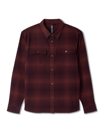 Long Sleeve Flannel Button Down Men's Raisin Shirt | Vuori online