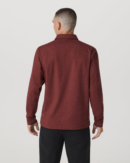 Men's Long Sleeve Coronado Rugby Spiced Apple Heather | Vuori outlet