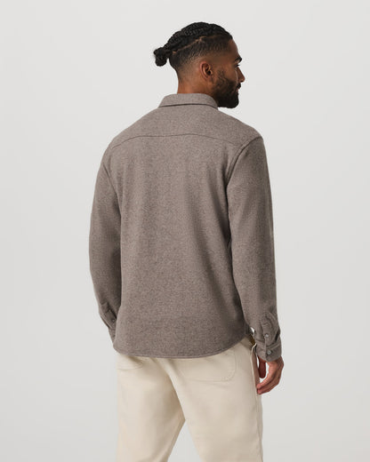 Long Sleeve Altitude Wool Shirt - Relaxed Phantom Grey | Vuori discount