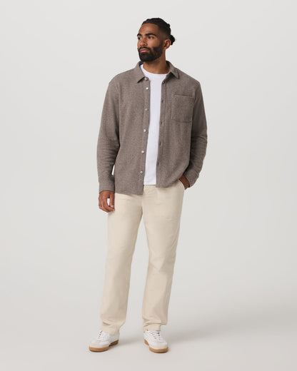 Long Sleeve Altitude Wool Shirt - Relaxed Phantom Grey | Vuori discount