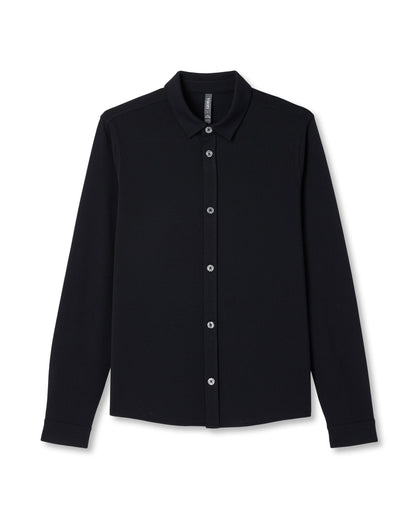 Long Sleeve North Beach Button Down Black | Vuori outlet
