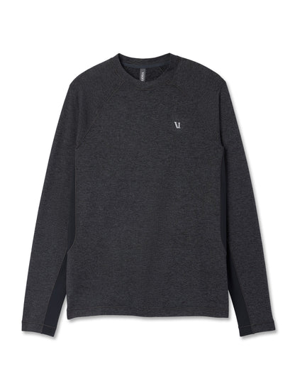 Long Sleeve Ponto Hybrid Baselayer Charcoal Heather | Vuori for sale