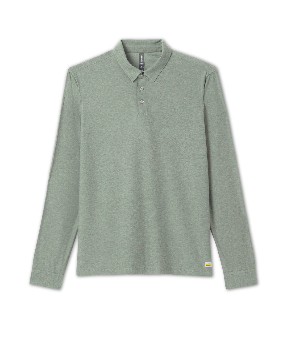 Long Sleeve Strato Tech Polo Men's Thyme Heather Shirt | Vuori online