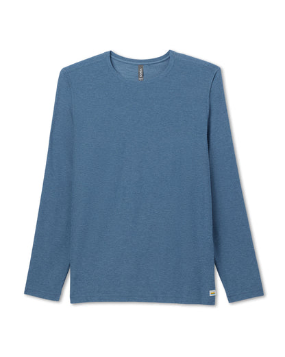 Men's Long Sleeve Strato Tech Tee Pool Blue Heather | Vuori outlet