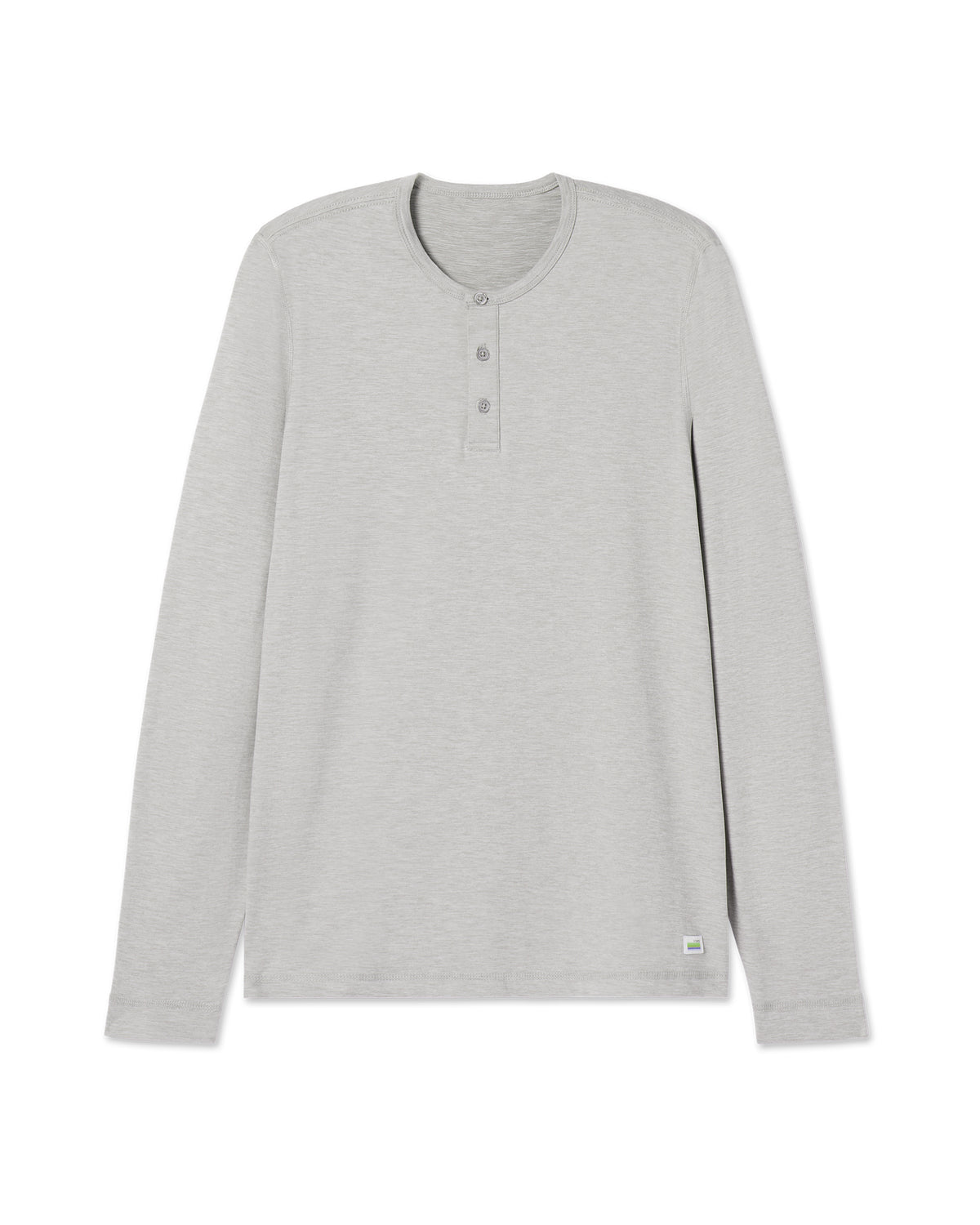 Long-Sleeve Ease Performance Henley Light Heather Grey | Vuori shop