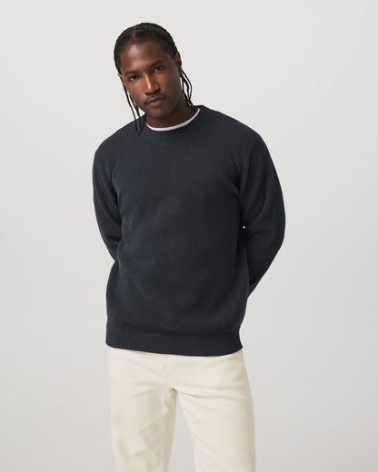Midweight Rib Sweater Men's Navy Ribbed Knit Sweater | Vuori sale