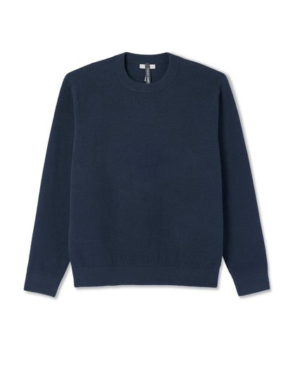 Midweight Rib Sweater Men's Navy Ribbed Knit Sweater | Vuori sale