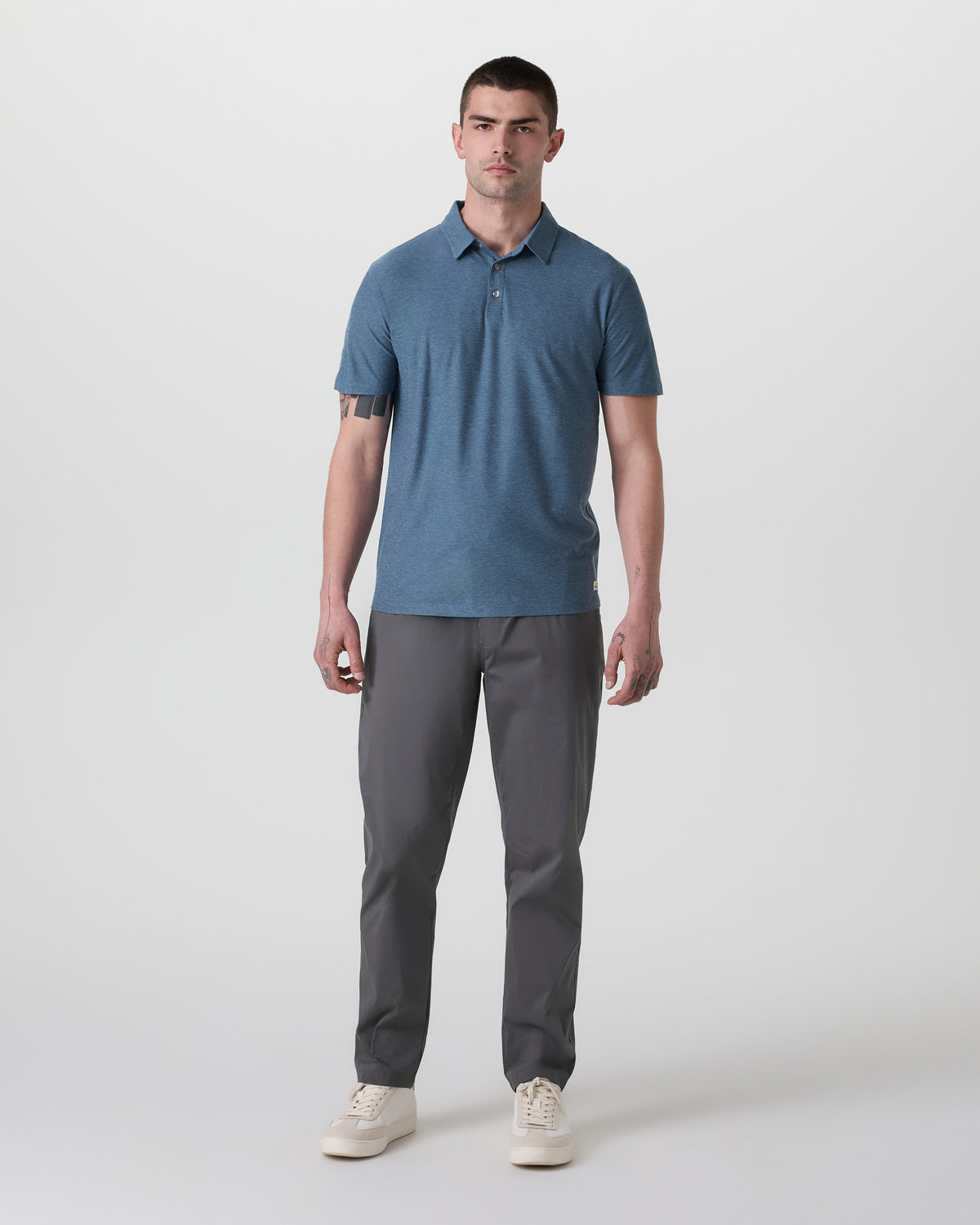 Strato Tech Polo Men's Pool Blue Heather Polo | Vuori sale