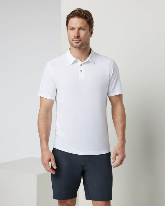 Strato Tech Polo Men's White Athletic Polo | Vuori onsale