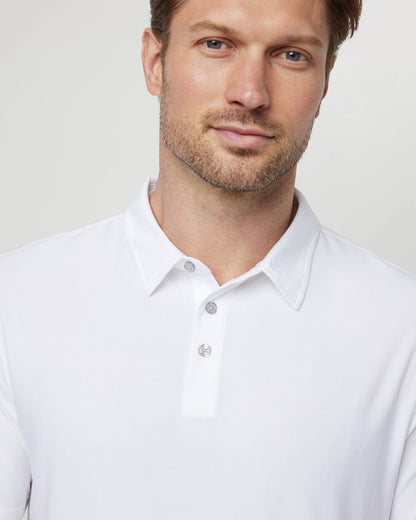 Strato Tech Polo Men's White Athletic Polo | Vuori onsale