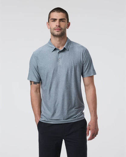 Strato Tech Polo Men's Mist Heather Polo | Vuori for sale