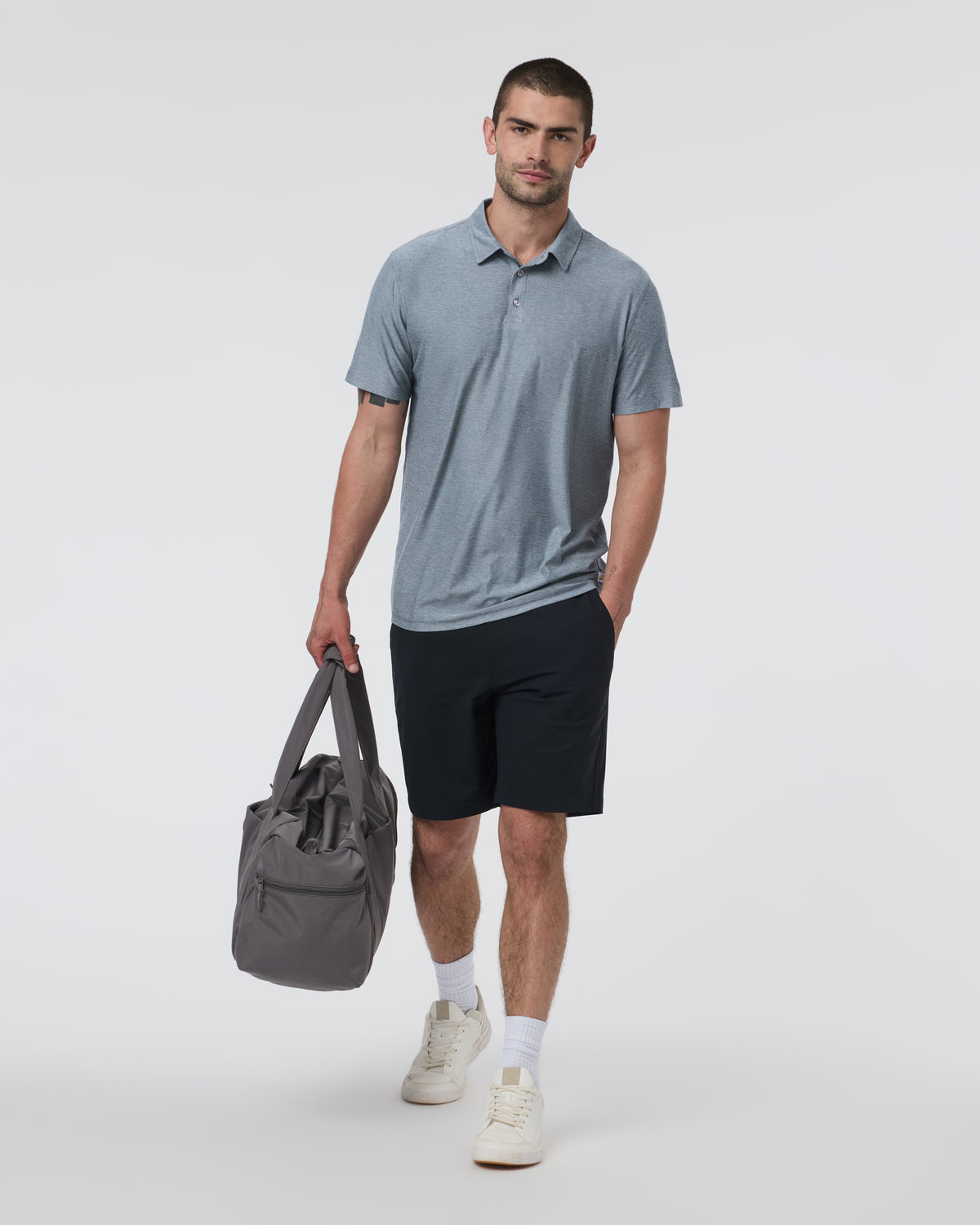 Strato Tech Polo Men's Mist Heather Polo | Vuori for sale