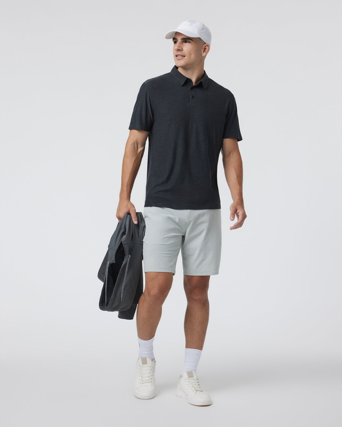 Strato Tech Polo Men's Charcoal Tech Polo Shirt | Vuori online