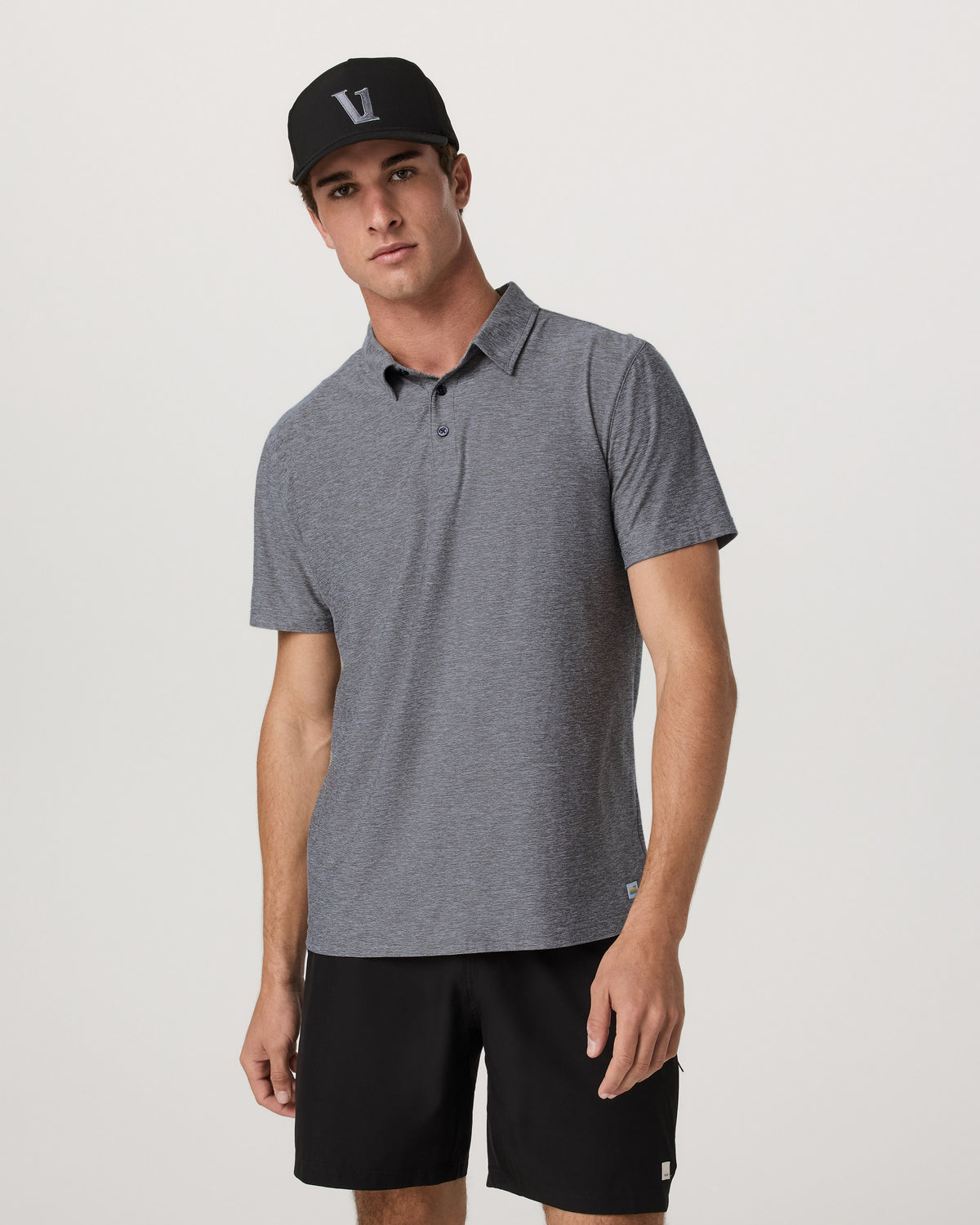 Strato Tech Polo Men's Heather Grey Polo Shirt | Vuori shop