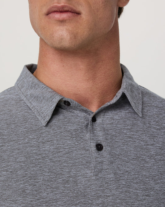 Strato Tech Polo Men's Heather Grey Polo Shirt | Vuori shop