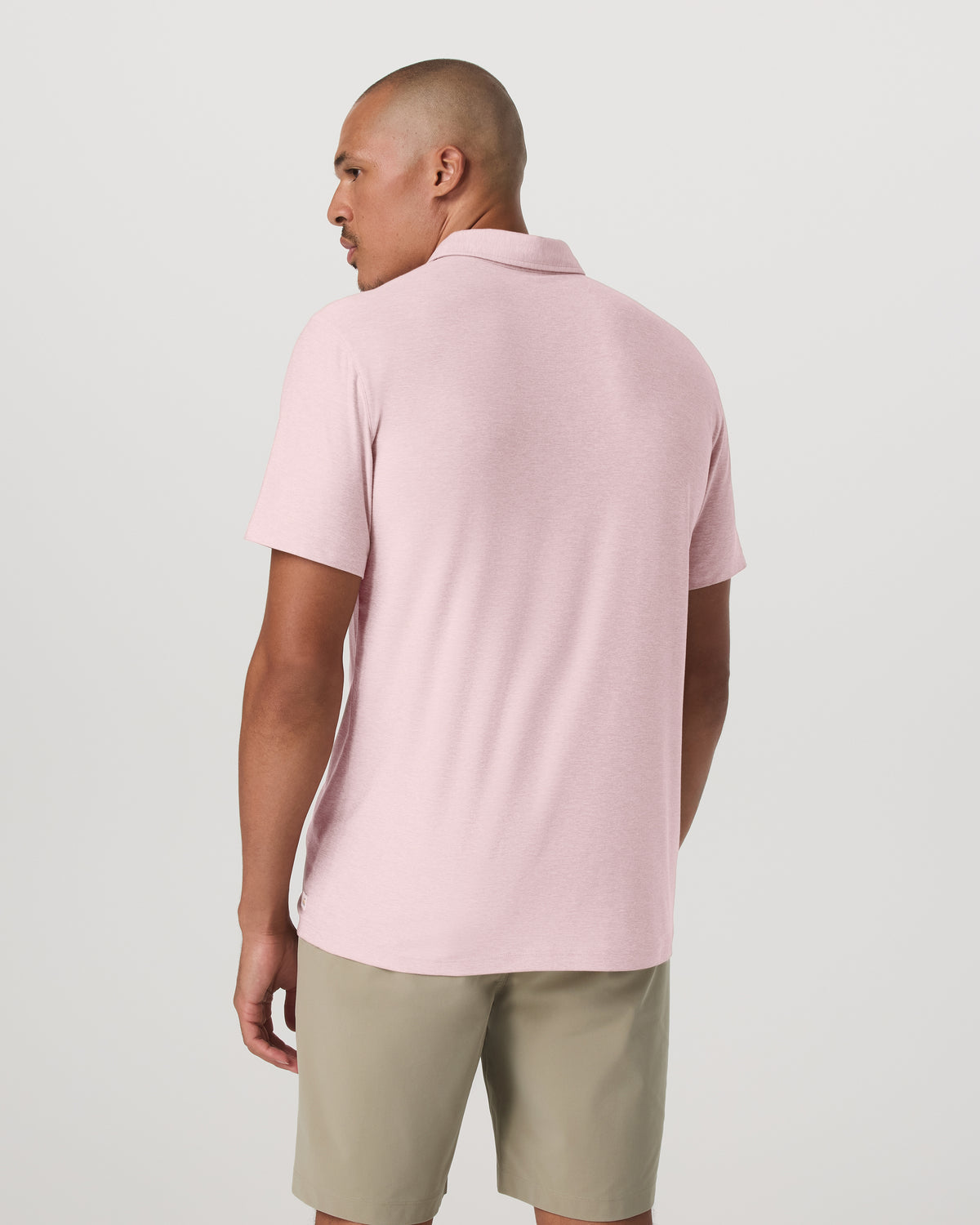 Strato Tech Polo Men's Faded Rose Heather Polo Shirt | Vuori sale