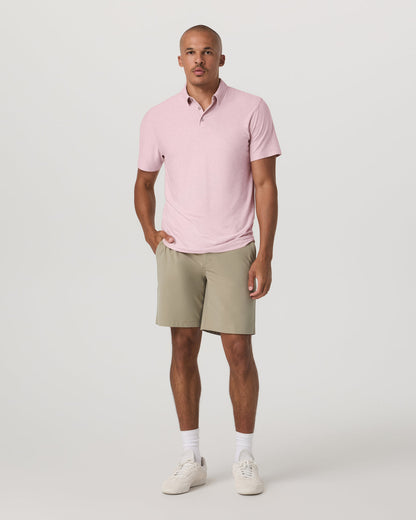 Strato Tech Polo Men's Faded Rose Heather Polo Shirt | Vuori sale