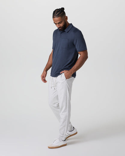 Short Sleeve Ponto Performance Polo Azure Heather | Vuori onsale