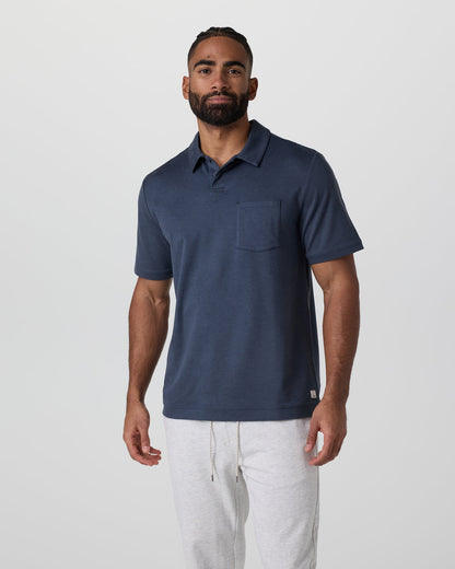 Short Sleeve Ponto Performance Polo Azure Heather | Vuori onsale