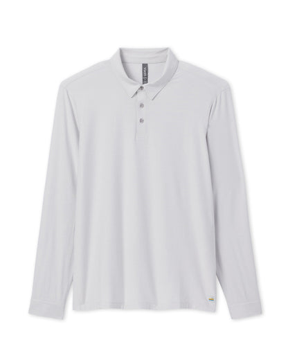 Long Sleeve Strato Tech Polo Frost Grey Heather | Vuori online