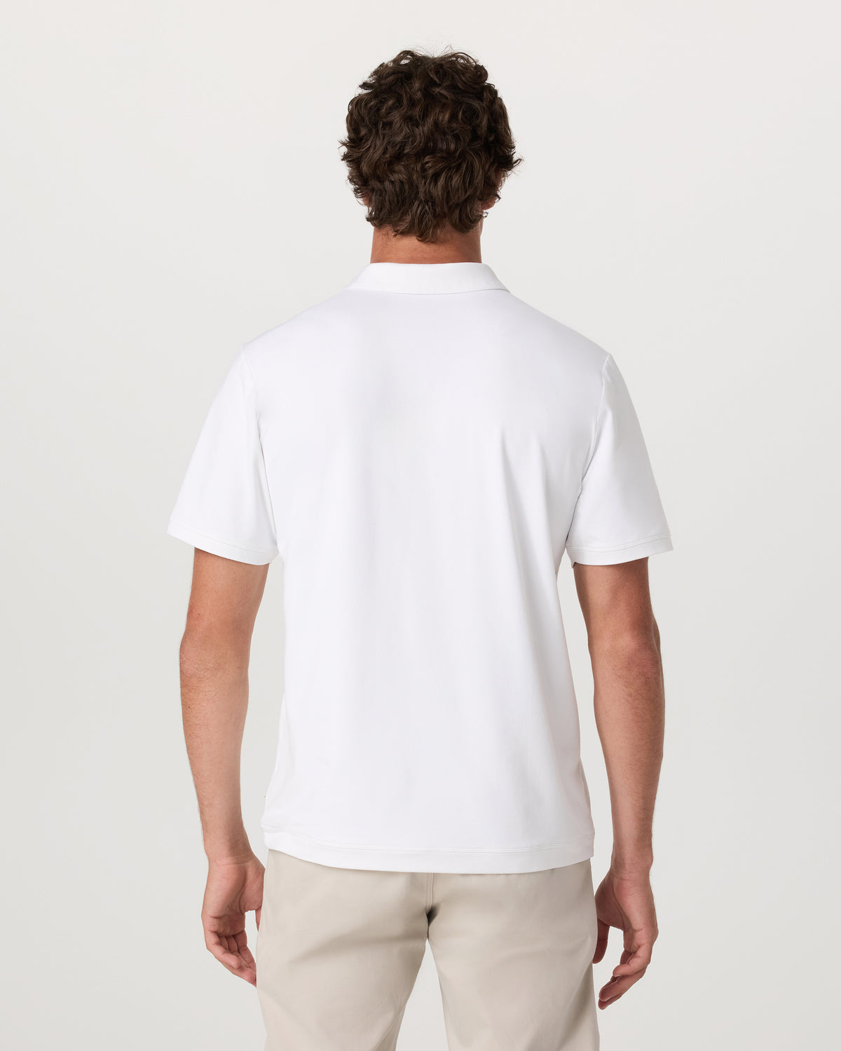 Men's Short Sleeve Ponto Performance Polo White | Vuori outlet