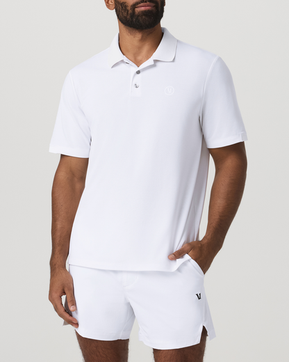 Men's Short Sleeve Gamepoint Polo 2.0 White - Non Tipped | Vuori onsale