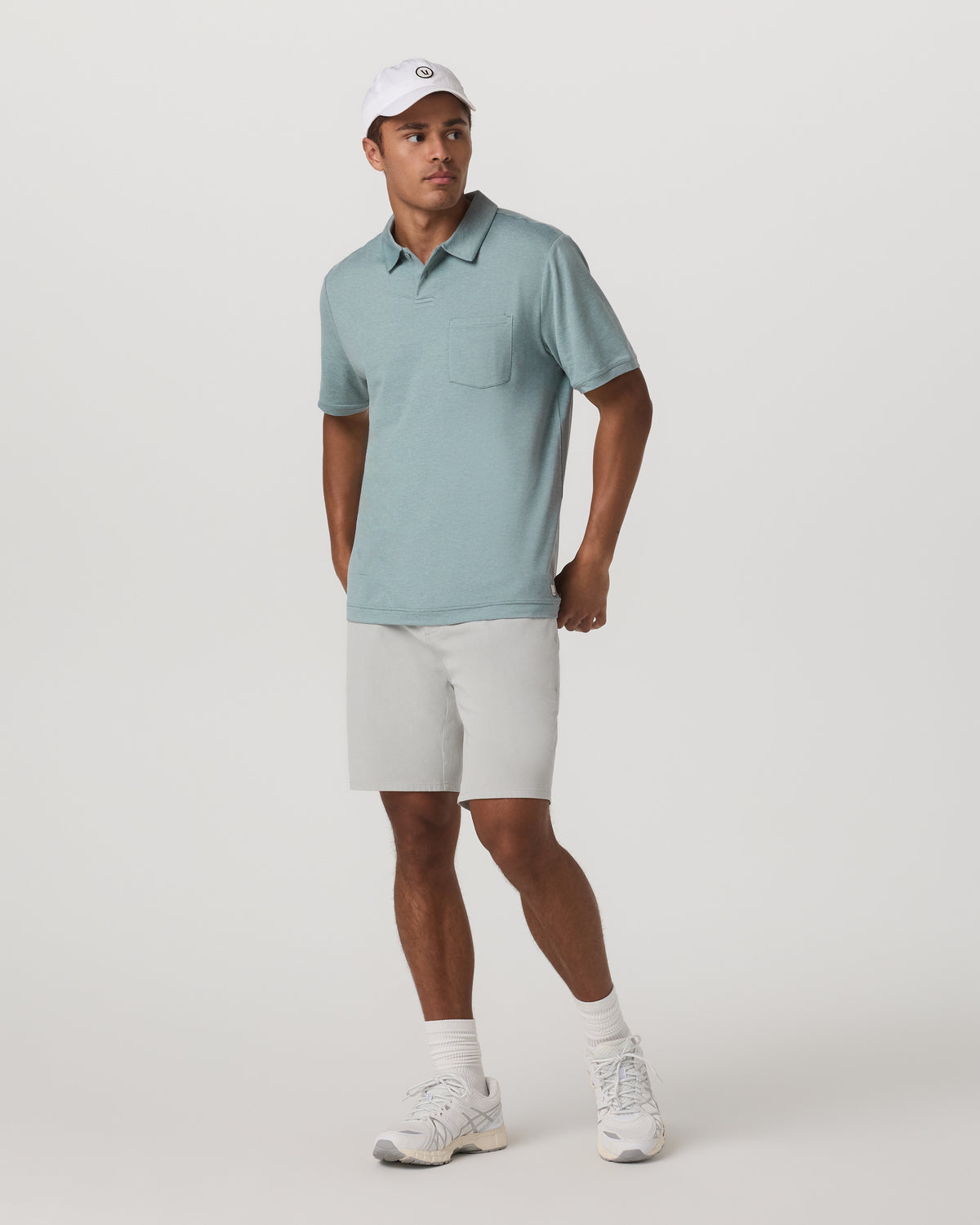 Short Sleeve Ponto Performance Polo Misty Blue Heather | Vuori online