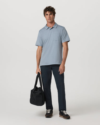 Short Sleeve Ponto Performance Polo Blue Dusk Heather | Vuori shop