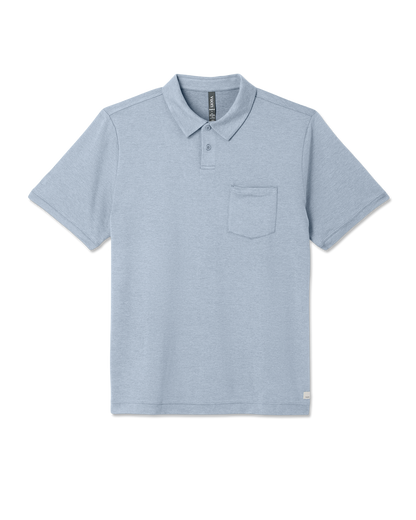 Short Sleeve Ponto Performance Polo Blue Dusk Heather | Vuori shop