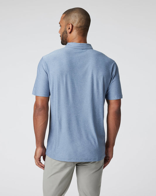 Strato Tech Polo Men's Chambray Heather Polo | Vuori onsale