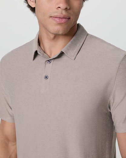 Strato Tech Polo Men's Mocha Heather Polo | Vuori for sale