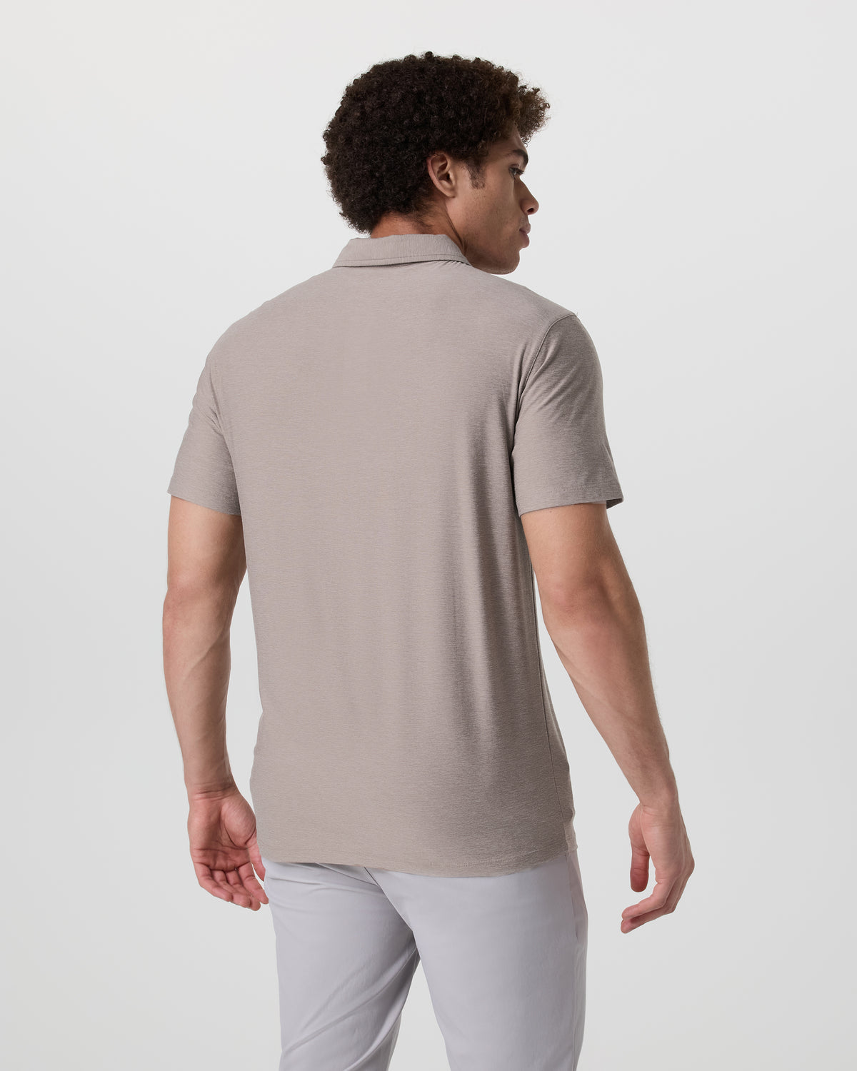 Strato Tech Polo Men's Mocha Heather Polo | Vuori for sale
