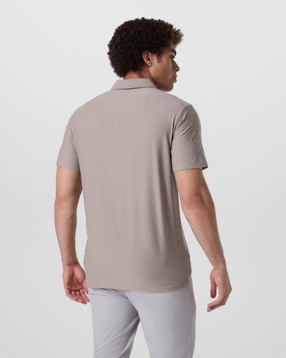 Strato Tech Polo Men's Mocha Heather Polo | Vuori for sale