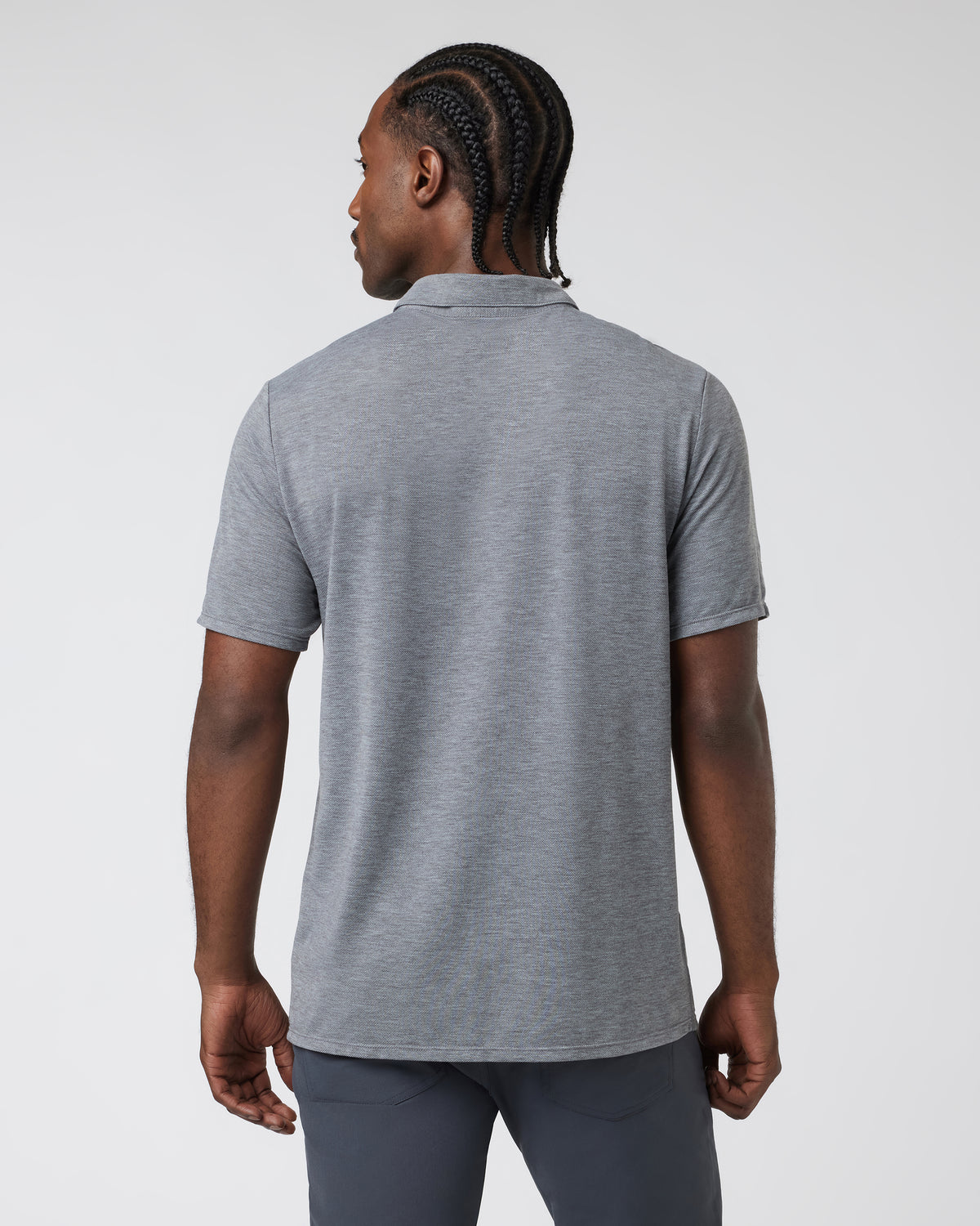 Knit Twill Polo Men's Heather Grey Golf Polo | Vuori outlet