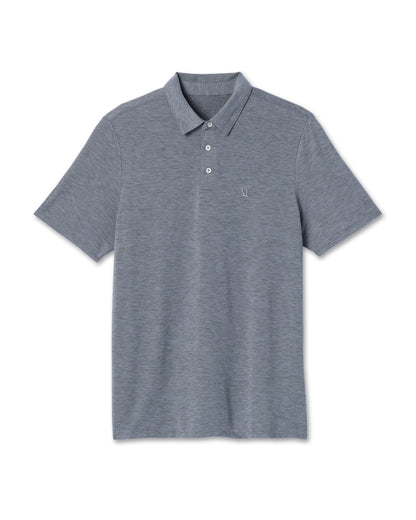 Knit Twill Polo Men's Heather Grey Golf Polo | Vuori outlet