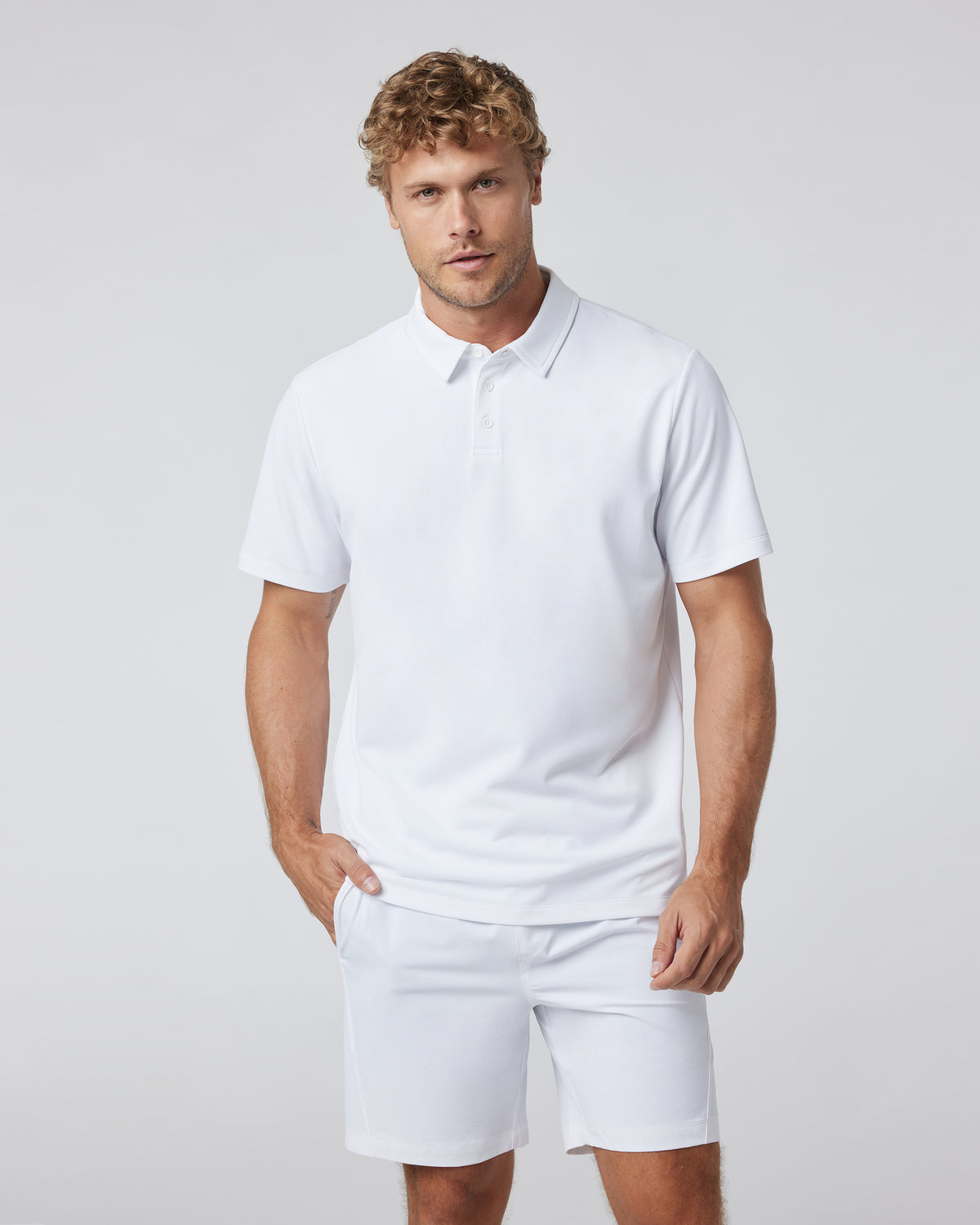 Gamepoint Polo Men's White Tennis Shirt | Vuori shop
