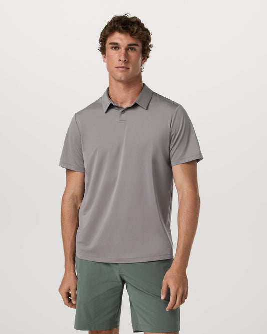 Short Sleeve Viewpoint Polo 2.0 Men's Cavern Grey Shirt | Vuori discount