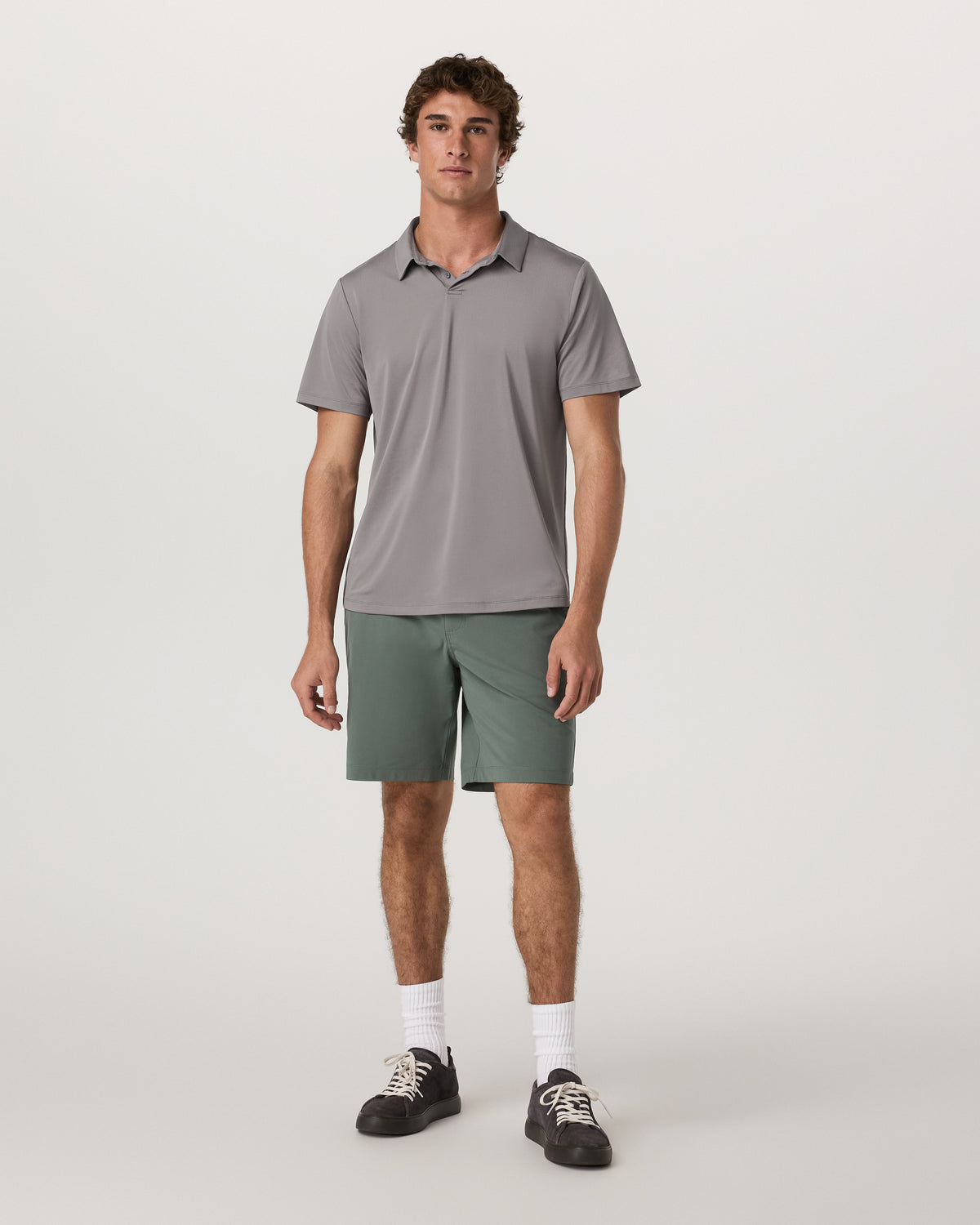 Short Sleeve Viewpoint Polo 2.0 Men's Cavern Grey Shirt | Vuori discount