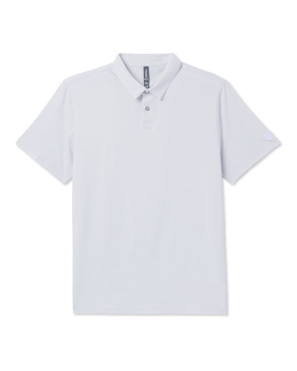 Short Sleeve Feather Polo Frost Grey | Vuori shop