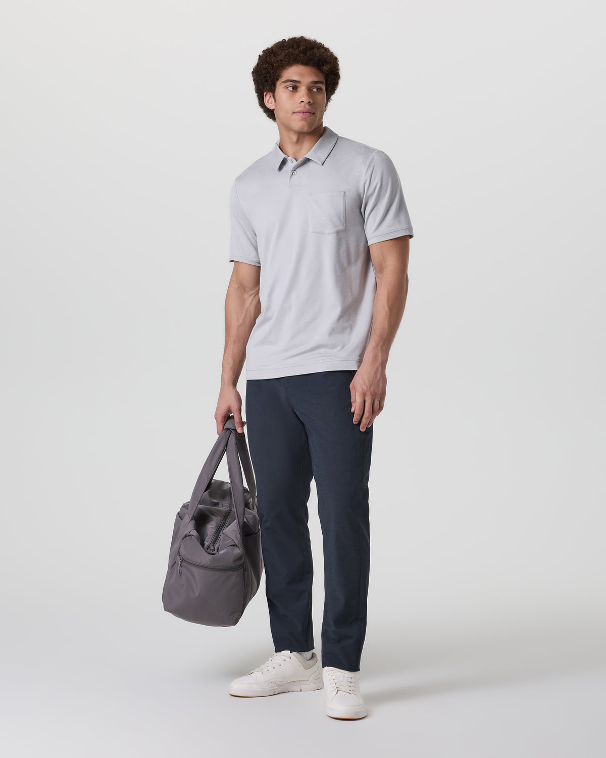 Short Sleeve Ponto Performance Polo Frost Grey Heather | Vuori sale