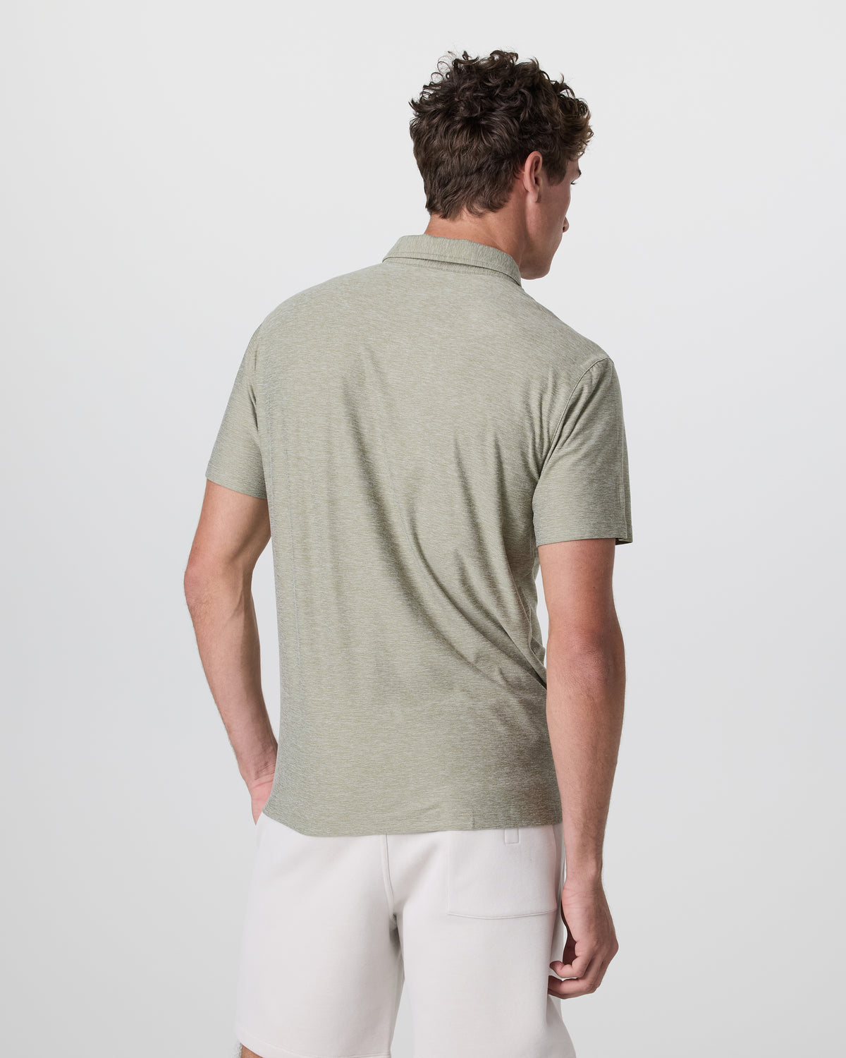 Strato Tech Polo Men's Agave Green Heather Polo | Vuori onsale