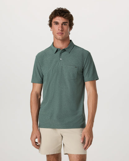 Ace Polo Men's Agate Green Performance Polo Shirt | Vuori for sale