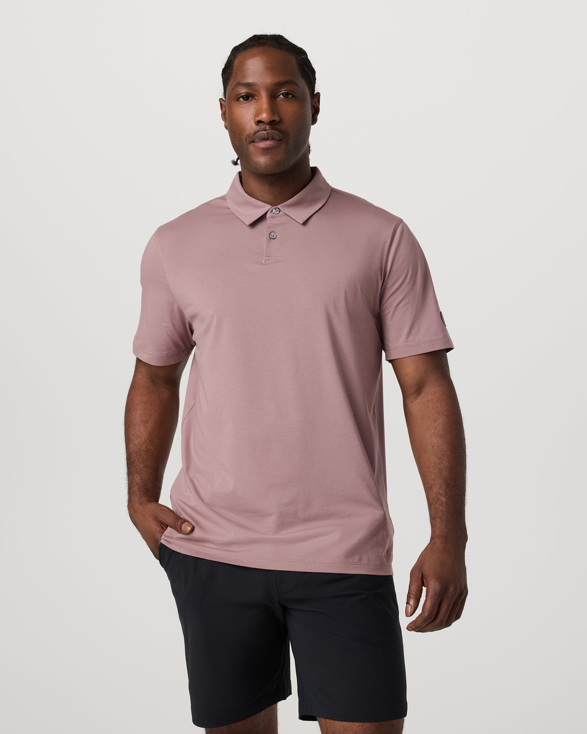 Short Sleeve Feather Polo Zion Rose | Vuori online