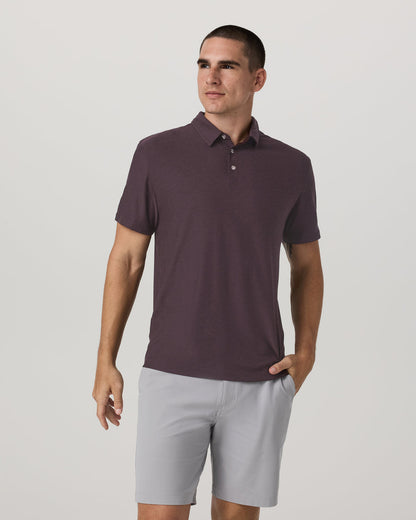 Strato Tech Polo Men's Raisin Heather Performance Shirt | Vuori sale