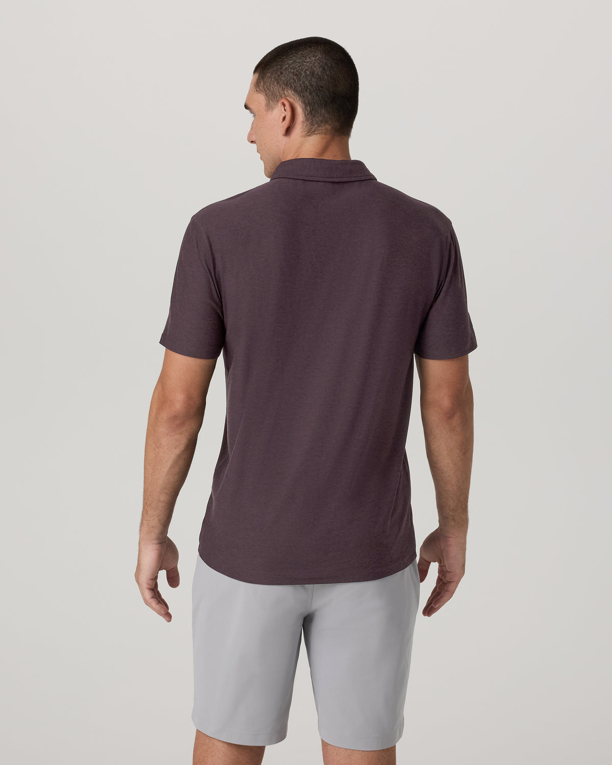 Strato Tech Polo Men's Raisin Heather Performance Shirt | Vuori sale