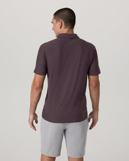 Strato Tech Polo Men's Raisin Heather Performance Shirt | Vuori sale