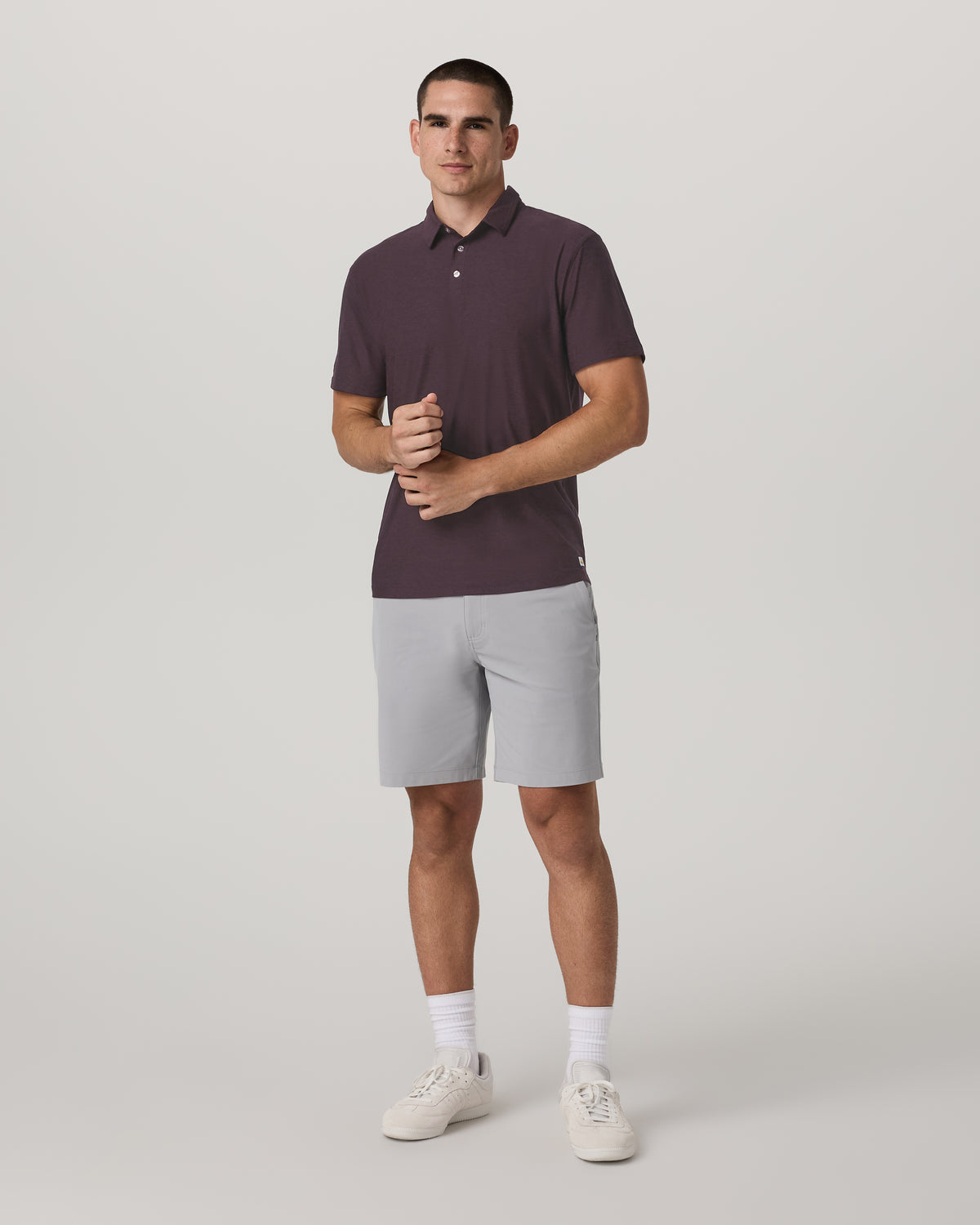 Strato Tech Polo Men's Raisin Heather Performance Shirt | Vuori sale